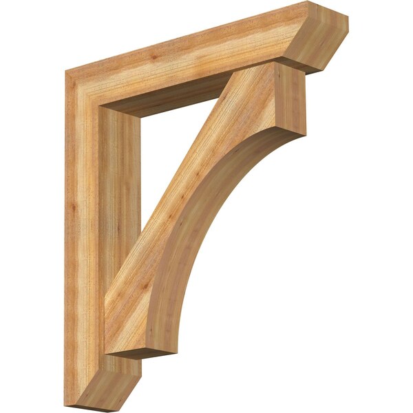 Ekena Millwork Westlake Slat Rough Sawn Bracket w/ Offset Brace, Western Red Cedar, 8"W x 40"D x 44"H BKT0806X40X44WTL06RWR - main